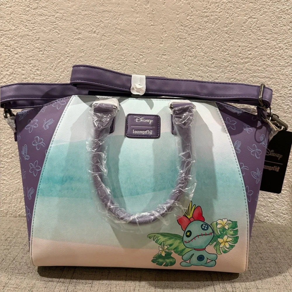 Loungefly Disney Stitch Scrump Butterfly Satchel/Crossbody and Wallet set NWT - Picture 3 of 8
